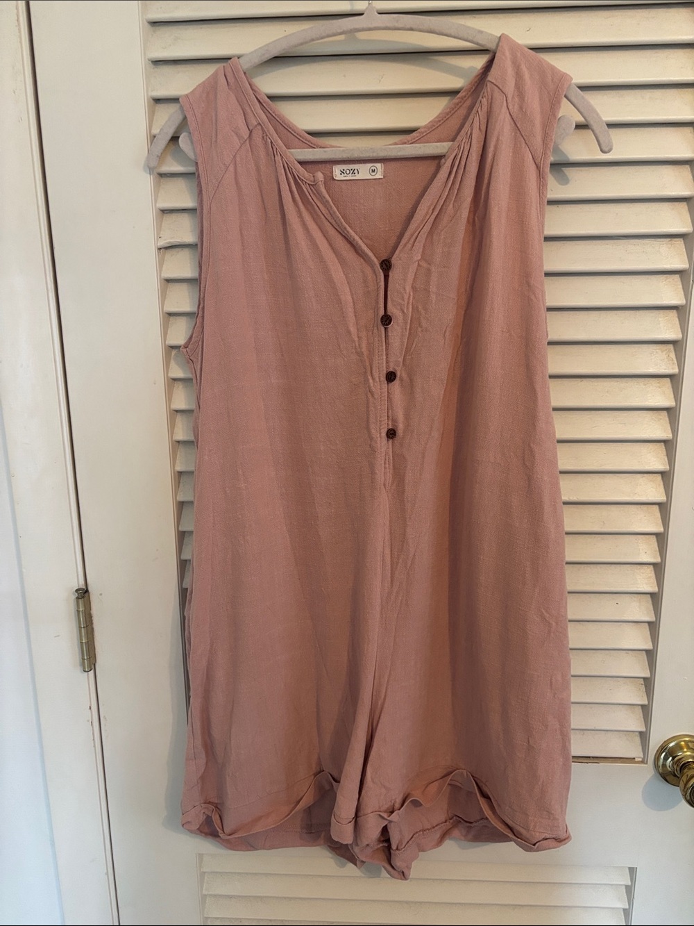 Sozy Sleeveless blush Romper